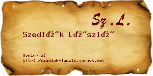Szedlák László névjegykártya