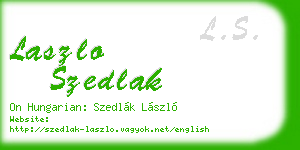 laszlo szedlak business card